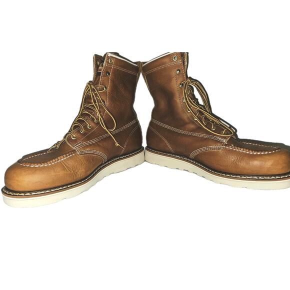 Thorogood American Heritage 8” Moc Toe Work Boots Full-Grain Leather Sz 11 - Picture 6 of 16
